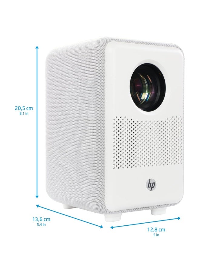 HP CC200 Projector Full HD 1080P 200 Lumens - Built-In Speaker 6W - Lamp Life 20,000 Hours - 80 inch Screen Size CC200 white - Image 4