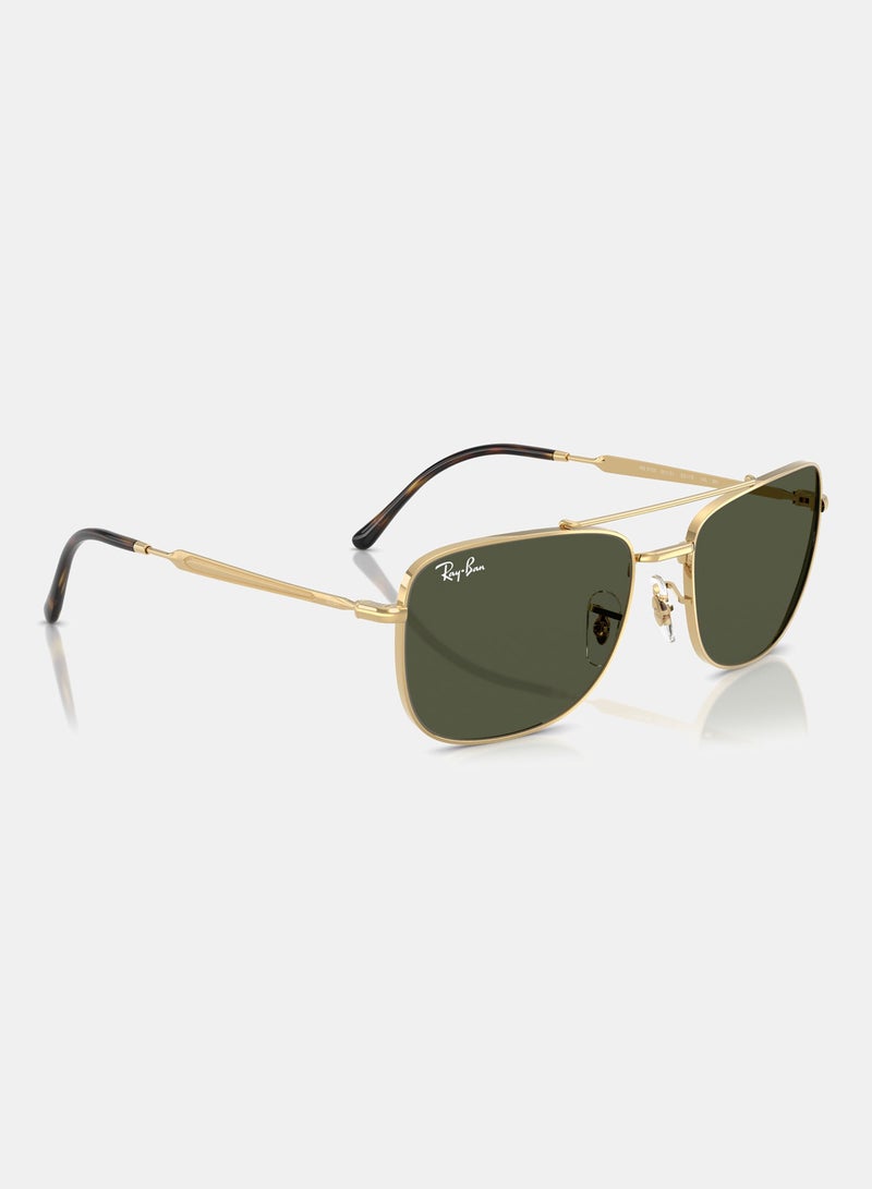 راي بان Full-rimed Square Sunglasses 3755, 59, 001, 31 - Image 3