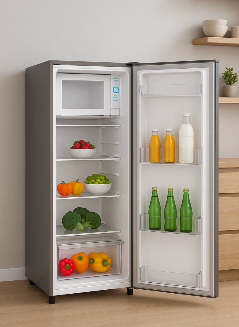 KELON 240 Liters Single Door Refrigerator with Built-in Water Dispenser, Compact Energy Efficient Fridge for Home, Office, or Apartment – Spacious Storage with Glass Shelves, Large Vegetable Crisper, Low Noise Operation, Eco-Friendly Cooling Technology, Durable Silver Finish – Model KRS-24DRS KRS-24DRS Silver - Image 3
