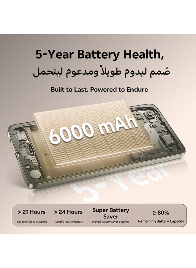 فيفو هاتف Y29C AI 5G ثنائي الشريحة باللون الذهبي 6GB RAM 256GB مع سماعات حصرية وضمان لمدة 24 شهر - النسخة المخصصة للشرق الأوسط - Image 2