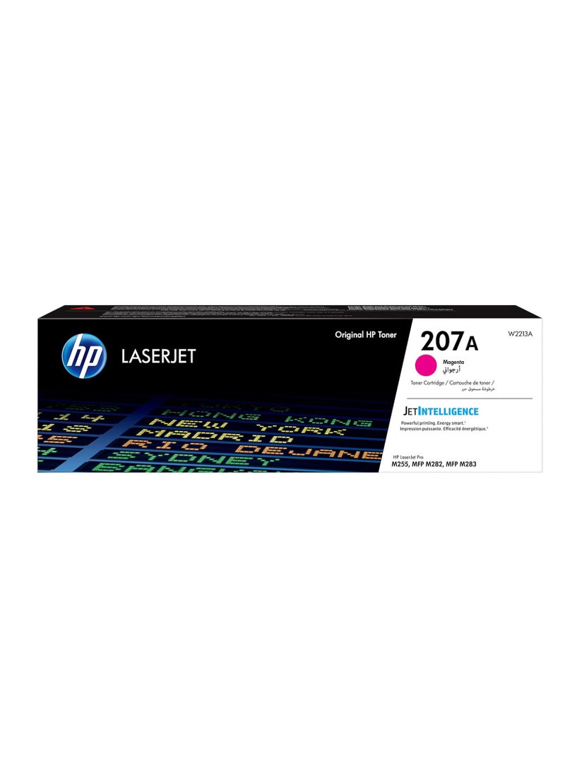 HP HP 207A Magenta Original LaserJet Toner Cartridge [W2213A] | Works with HP LaserJet Pro M255, M282, M283 Printers Magenta - Image 1