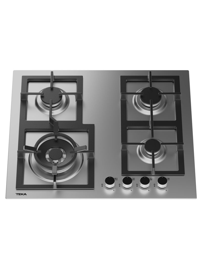 TEKA 60cm Gas hob with 4 burners and Cast iron grids EFX 60.1 4G AI AL DR CI 112610072 Stainless Steel - Image 3