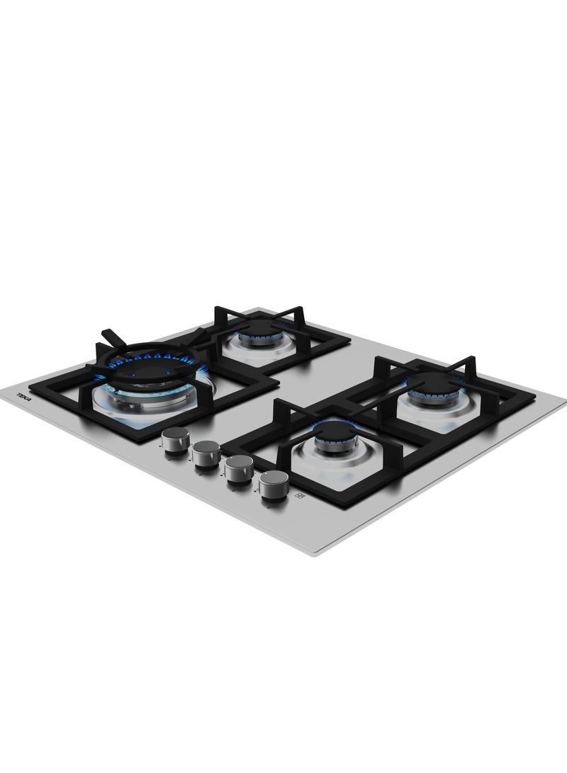 TEKA 60cm Gas hob with 4 burners and Cast iron grids EFX 60.1 4G AI AL DR CI 112610072 Stainless Steel - Image 4