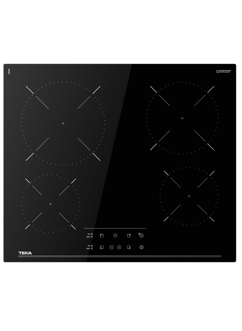 تيكا Built-in 60 cm Vitroceramic Hob with Touch Control, 4 Cooking Zones, Ceramic Glass Surface, Cooking Timer TBC 64010 TTC 112550014 Black - Image 2