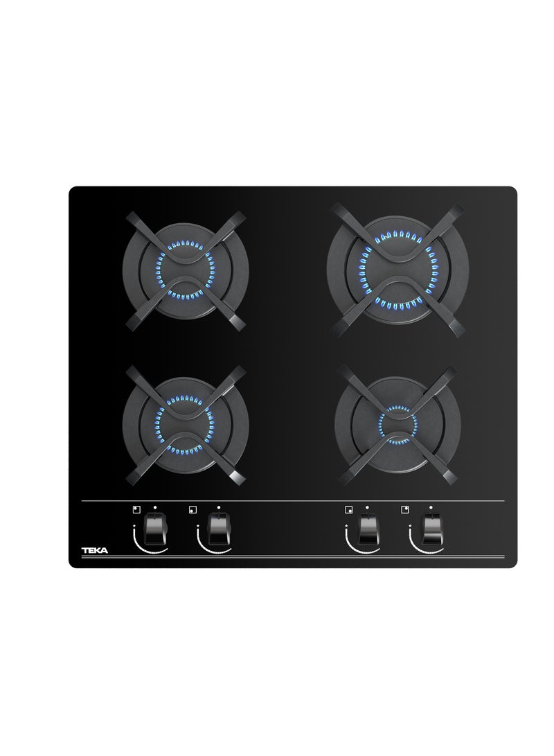 تيكا موقد غاز زجاجي 60 سم مع أزرار أمامية مريحة GBC 64000 - Image 1