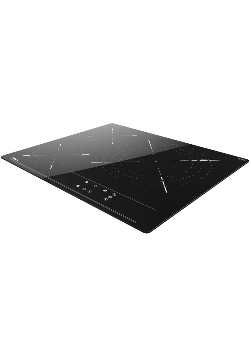 TEKA TBC 63632 TTC 60cm Electric Hob With 3 Cooking Zones And Frontal Touch Control - Made in Europe 112530007 Black - Image 2