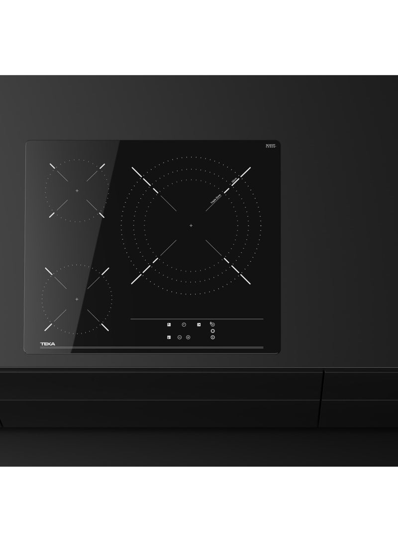 TEKA TBC 63632 TTC 60cm Electric Hob With 3 Cooking Zones And Frontal Touch Control - Made in Europe 112530007 Black - Image 3