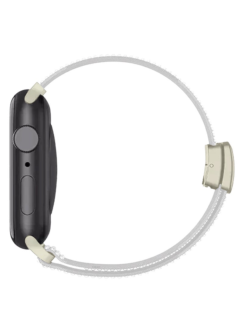 MARGOUN 44mm 45mm 49mm Elastic Band for Apple Watch Series 1-9, SE & Ultra - Rhinestone Sparkle Watch Band White-2 - Image 3