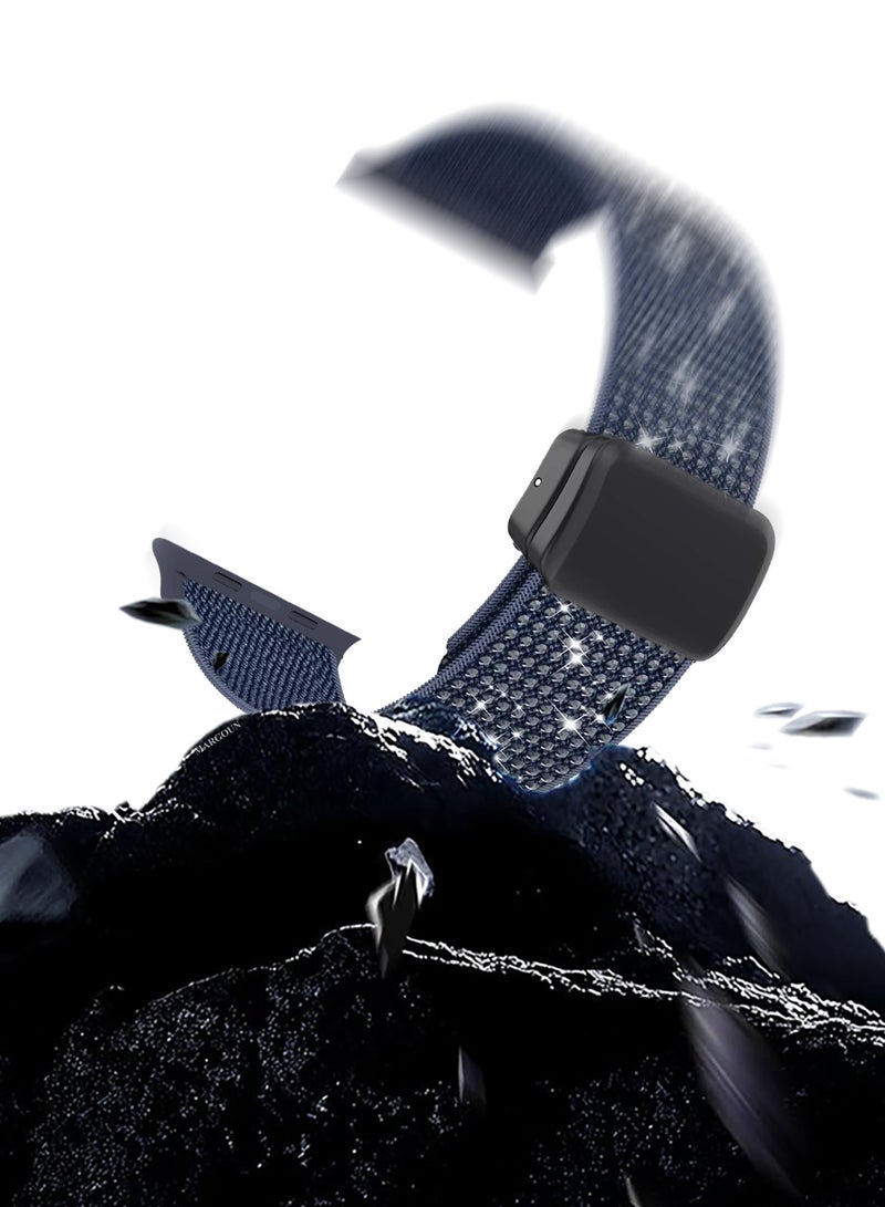 MARGOUN 2Packs 44mm 45mm 49mm Elastic Band for Apple Watch Series 1-9, SE & Ultra - Rhinestone Sparkle Watch Band Multicolour-1 - Image 5