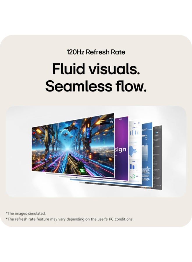 LG 24-Inch Full HD IPS Monitor, 120Hz, 5ms, HDR10, 99% sRGB, 3-Side Borderless Design, HDMI & VGA Ports, Tilt Adjustable, VESA Mount, Eye Comfort Mode, Flicker Safe, Black | 24U411A-B Black - Image 5