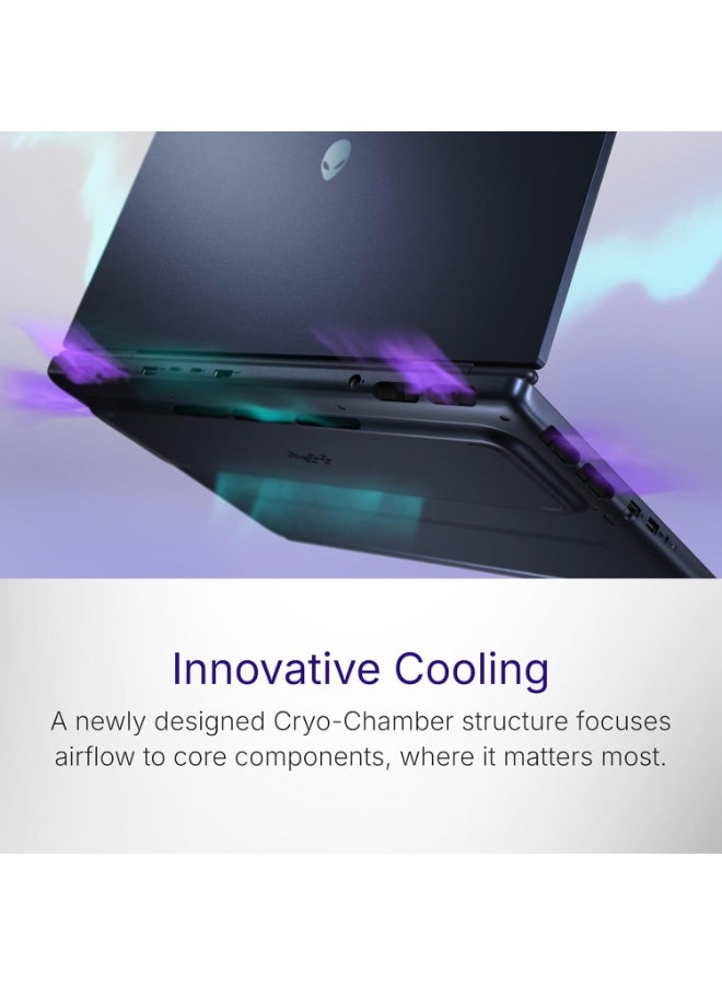 DELL Alienware 16X Aurora Gaming Laptop, Intel Core Ultra 9 275HX Processor, 32GB, 1TB, RTX 5060 8GB GDDR7 Graphics, 16" QHD+ Display, Win 11 Home English blue - Image 4