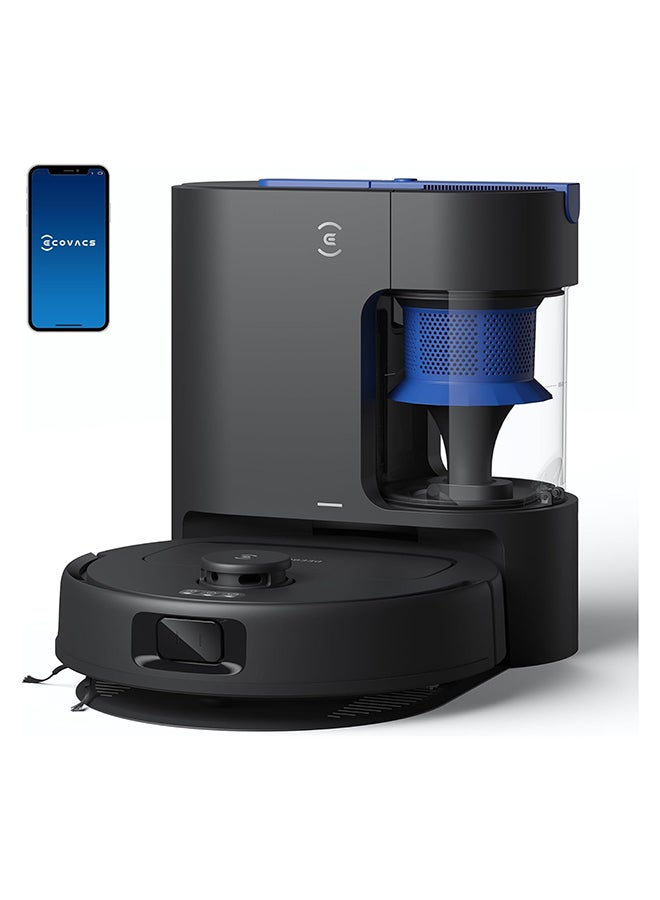 ecovacs Deebot N20e Plus Robot Vacuum and Mop,with Bagless Self Emptying Station,10000Pa Powerful Suction,Anti-Tangle Technology,45-Day Capacity,300 Minutes Runtime,Perfect for Pet Hair 1000 W YDLX11-3-Plus Black - Image 1