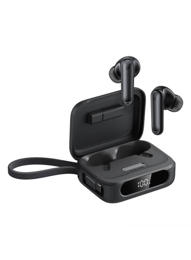 Soundcore P41i by Anker Adaptive Noise Cancelling Earbuds with Portable Phone Charger (Built-in USB-C Cable), 192-h Playtime, Immersive Sound, 6-Mic AI Calls, IPX5 Wireless Earbuds, Bluetooth 5.3 black - Image 5