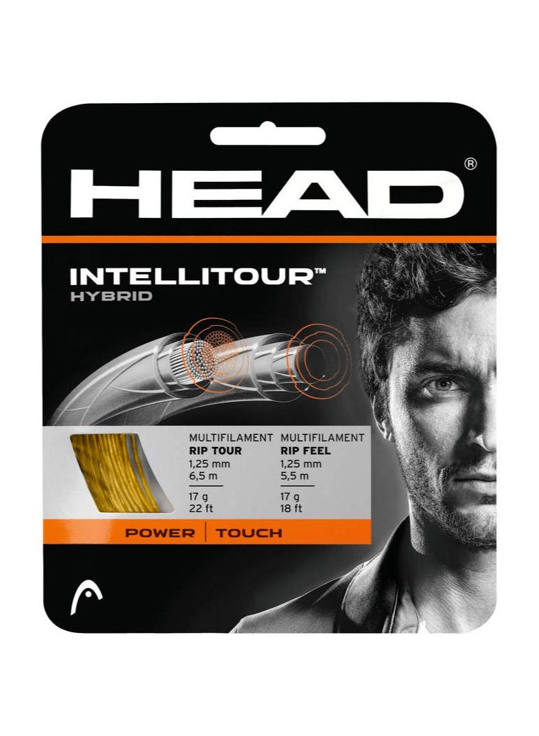 هيد HEAD Intellitour Tennis String - Hybrid String For Control And Better Feel, 1.25mm Natural - Image 2