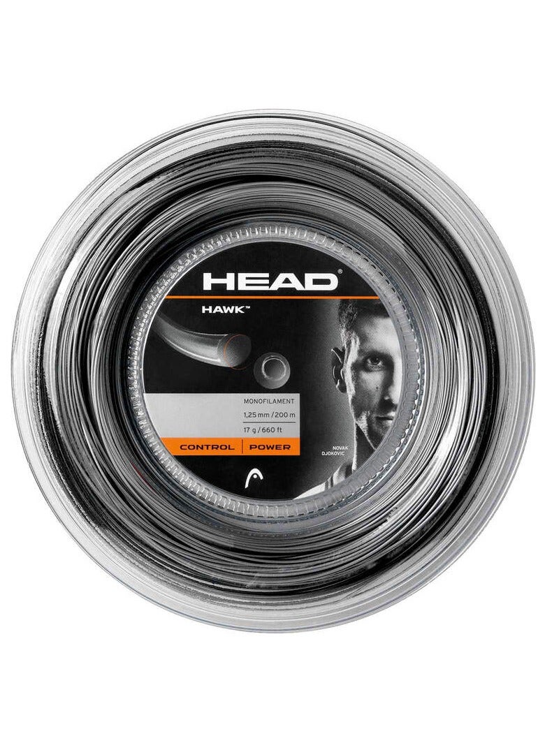 هيد HEAD Hawk Tennis String - Monofilament string with perfect balance of control and power, 1.25 mm Color : White - Image 1