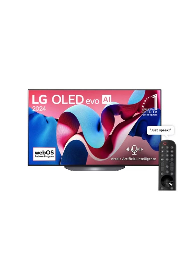 LG 55 inch OLED AI 4K 120Hz Smart TV AI Magic remote webOS24 2024 OLED55CS4VA-AMAE black