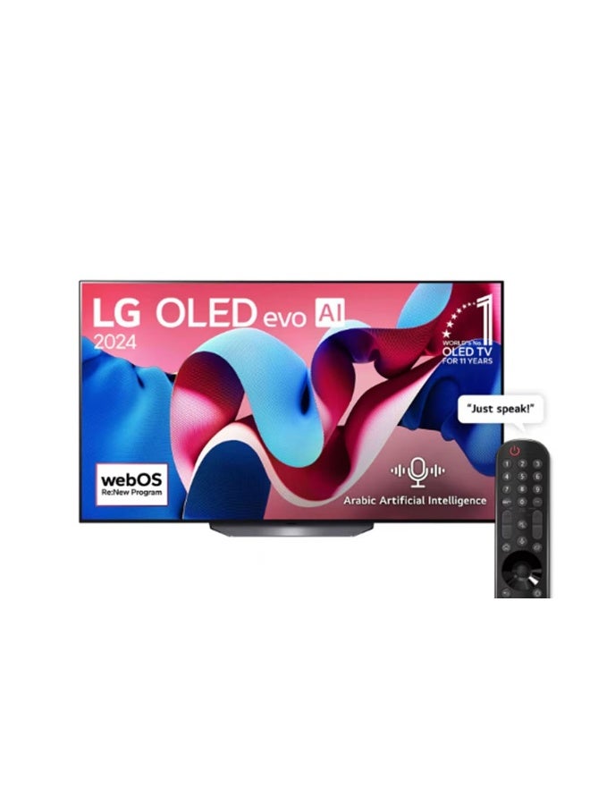 LG 65 inch OLED AI 4K 120Hz Smart TV AI Magic remote webOS24 2024 OLED65CS4VA-AMAE black