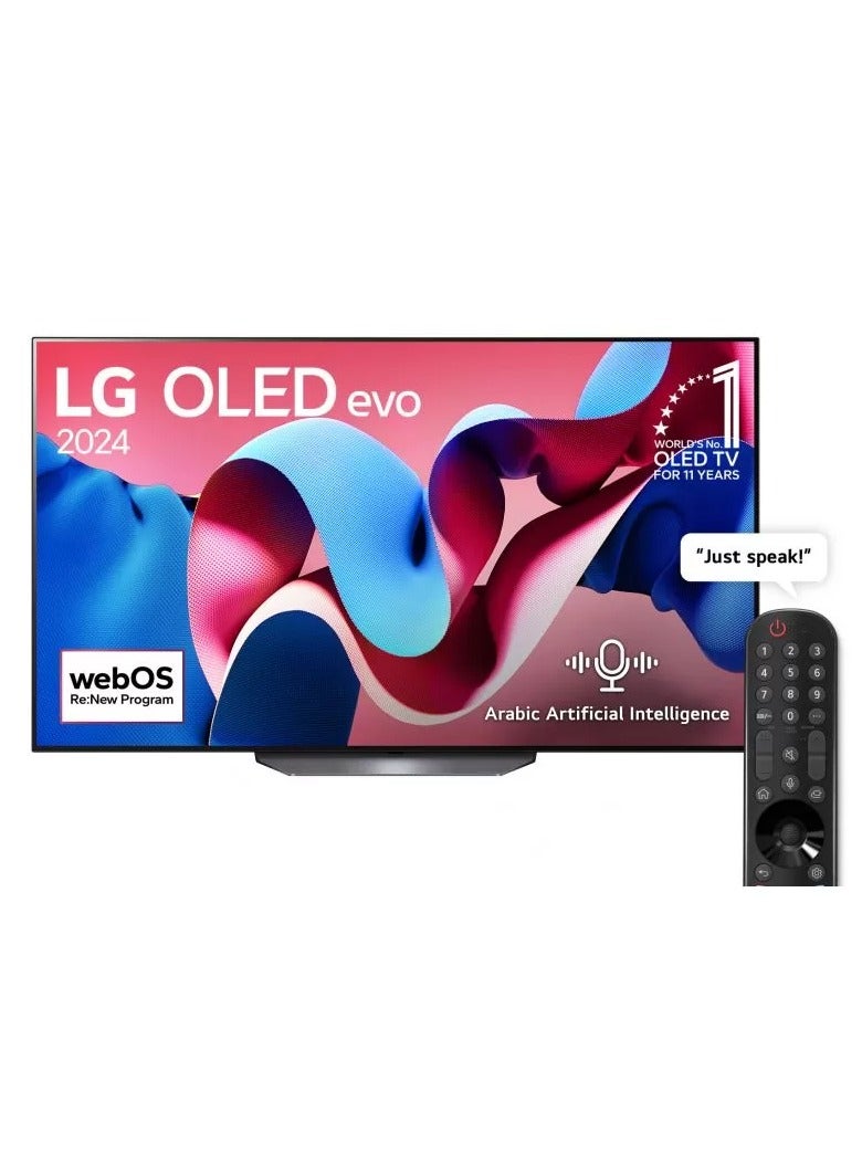 LG 65 inch OLED AI 4K 120Hz Smart TV AI Magic remote webOS24 2024 OLED65CS4VA-AMAE black - Image 1