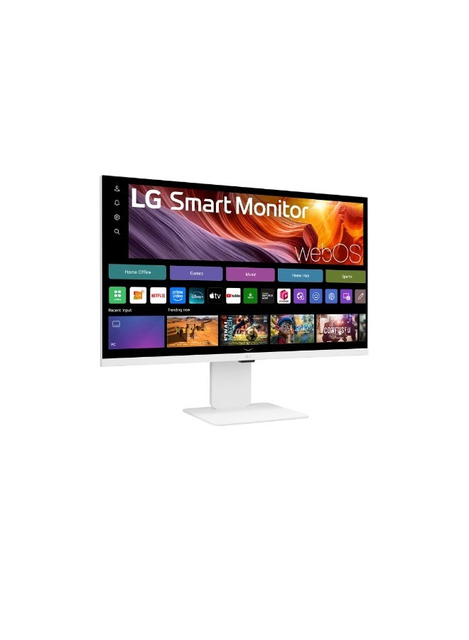 LG 32 inch Smart Monitor, IPS Display, 4K UHD Resolution, 60Hz Refresh Rate, 5ms (GtG) Response Time, Built-in Camera, HDR10, Flicker Safe, Auto Brightness, webOS white - Image 4