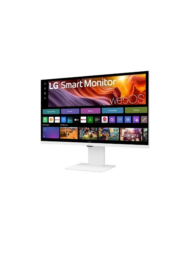 LG 32 inch Smart Monitor, IPS Display, 4K UHD Resolution, 60Hz Refresh Rate, 5ms (GtG) Response Time, Built-in Camera, HDR10, Flicker Safe, Auto Brightness, webOS white - Image 3
