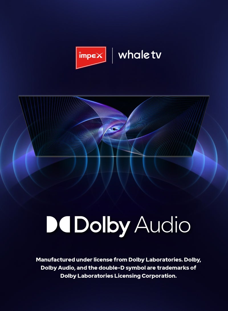 Impex WhaleOS 65 Inch Smart QLED TV | 4K Ultra HD | AI Voice Assistant with ChatGPT | Netflix, YouTube, Prime Video, Disney+ | HDMI, USB, Audio Input, Video Input, RJ45 Input | 8 GB Storage, 1.5 GB RAM | Wios65Q Wios65Q black - Image 4