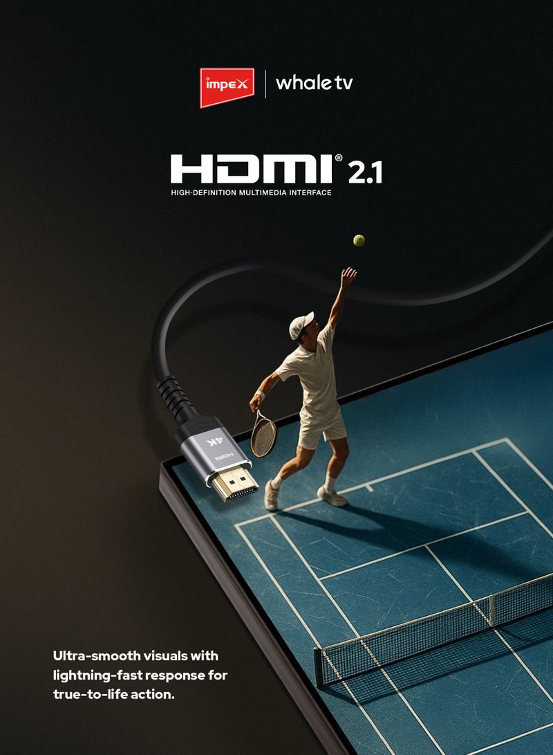 Impex WhaleOS 65 Inch Smart QLED TV | 4K Ultra HD | AI Voice Assistant with ChatGPT | Netflix, YouTube, Prime Video, Disney+ | HDMI, USB, Audio Input, Video Input, RJ45 Input | 8 GB Storage, 1.5 GB RAM | Wios65Q Wios65Q black - Image 5