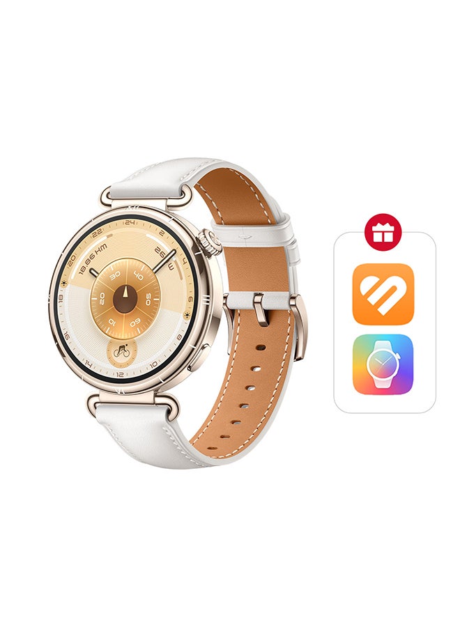 HUAWEI WATCH GT 6 41mm Smart Watch, 1.47'' Display, up to 14 days battery life,  Compatible with iOS & Android, Health Monitor, 100+ Sports Modes, White with Free Extra App Benefits White - Image 1