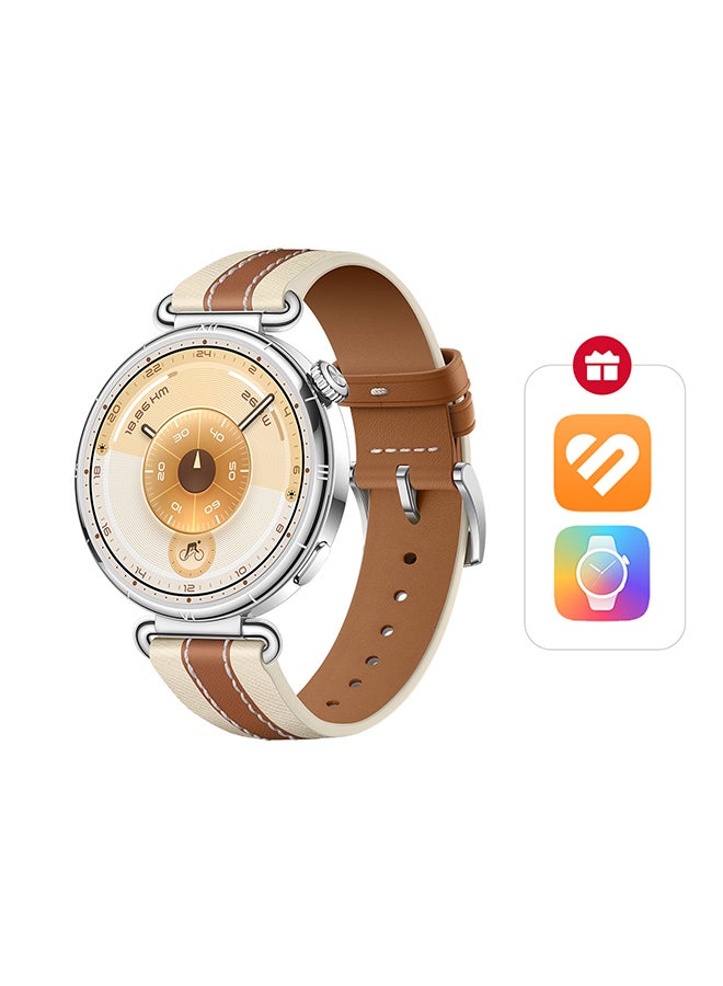 هواوي ساعة ذكية WATCH GT 6 بحجم 41 مم، شاشة 1.47 بوصة، عمر بطارية يصل إلى 14 يومًا، متوافقة مع iOS و Android، مراقب صحي، أكثر من 100 وضع رياضي، بني مع مزايا تطبيق إضافي مجانية - Image 1