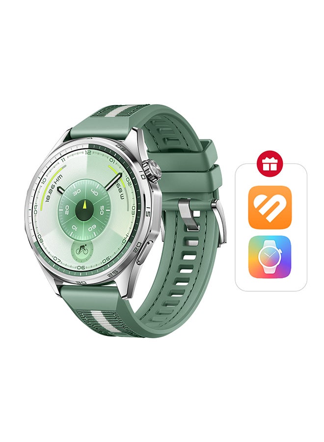 HUAWEI WATCH GT 6 46mm Smart Watch, 1.47'' Display, up to 21 days battery life,  Compatible with iOS & Android, Health Monitor, 100+ Sports Modes, Green with Free Extra App Benefits Green - Image 1