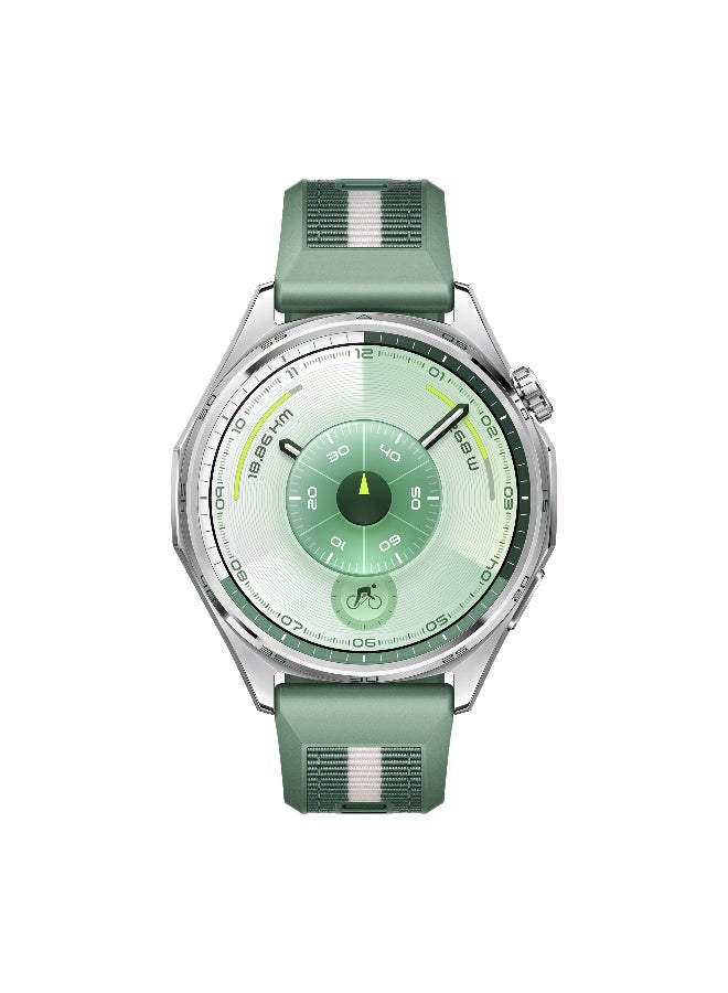 HUAWEI WATCH GT 6 46mm Smart Watch, 1.47'' Display, up to 21 days battery life,  Compatible with iOS & Android, Health Monitor, 100+ Sports Modes, Green with Free Extra App Benefits Green - Image 2