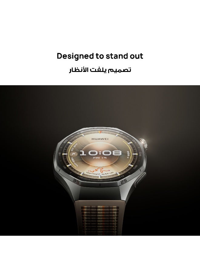 HUAWEI WATCH GT 6 Pro 46mm Smart Watch, 1.47'' Display, up to 21 days battery life, Compatible with iOS & Android, ECG Analysis, Health Monitor, Brown with Free Extra App Benefits Brown - Image 4