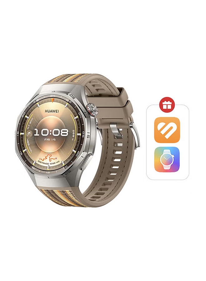 HUAWEI WATCH GT 6 Pro 46mm Smart Watch, 1.47'' Display, up to 21 days battery life, Compatible with iOS & Android, ECG Analysis, Health Monitor, Brown with Free Extra App Benefits Brown - Image 1