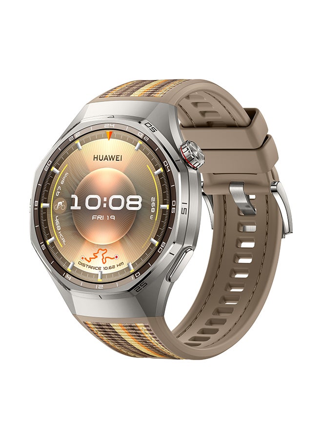 HUAWEI WATCH GT 6 Pro 46mm Smart Watch, 1.47-Inch Display, up to 21 days battery life, Compatible with iOS & Android, ECG Analysis, Health Monitor, Brown - Image 1