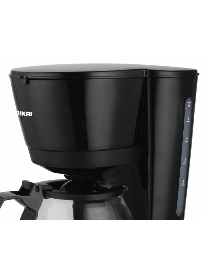 نيكاي صانعة القهوة مع جرة زجاجية، وظيفة مضادة للتنقيط لمدة 30 ثانية، حماية من الغليان الجاف، سعة مياه 750 مل - Image 3