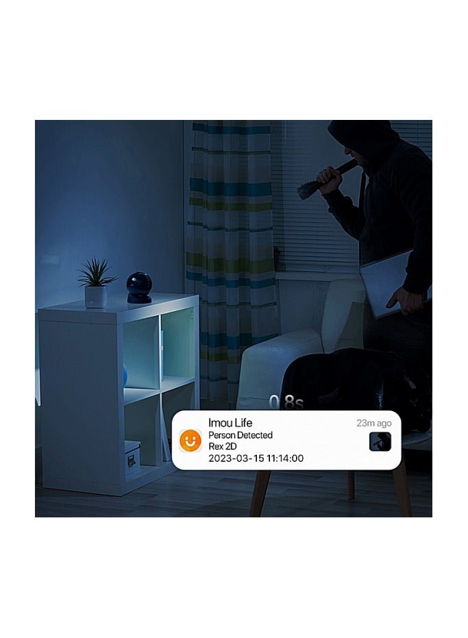 IMOU Rex 2D IPC‑GK2DN‑5C1W – 5MP Ultra HD Pan‑Tilt Indoor Camera | Smart Tracking, Human Detection, Privacy Shield, Two‑Way Audio - Image 5