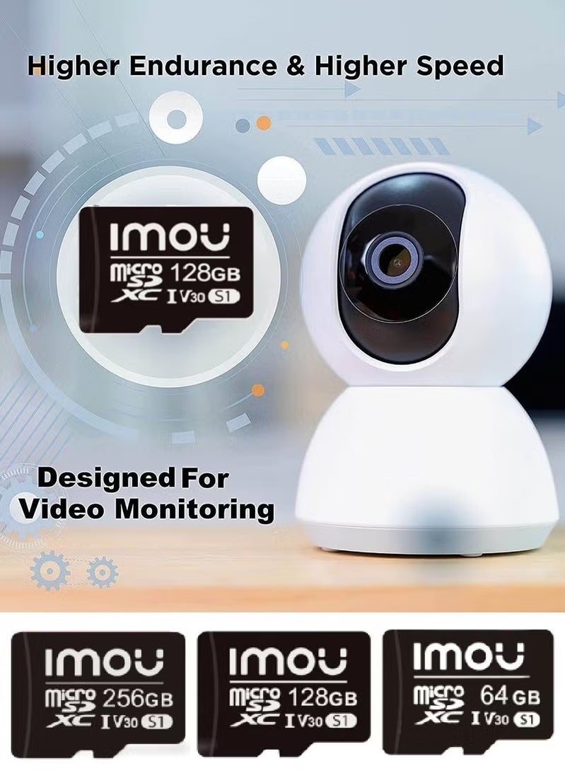 ايمو بطاقة الذاكرة IMOU 128GB microSDXC عالية التحمل | فئة 10 U3 V30 | أداء فائق السرعة للهواتف الذكية والكاميرات والطائرات بدون طيار والأجهزة الذكية - Image 4