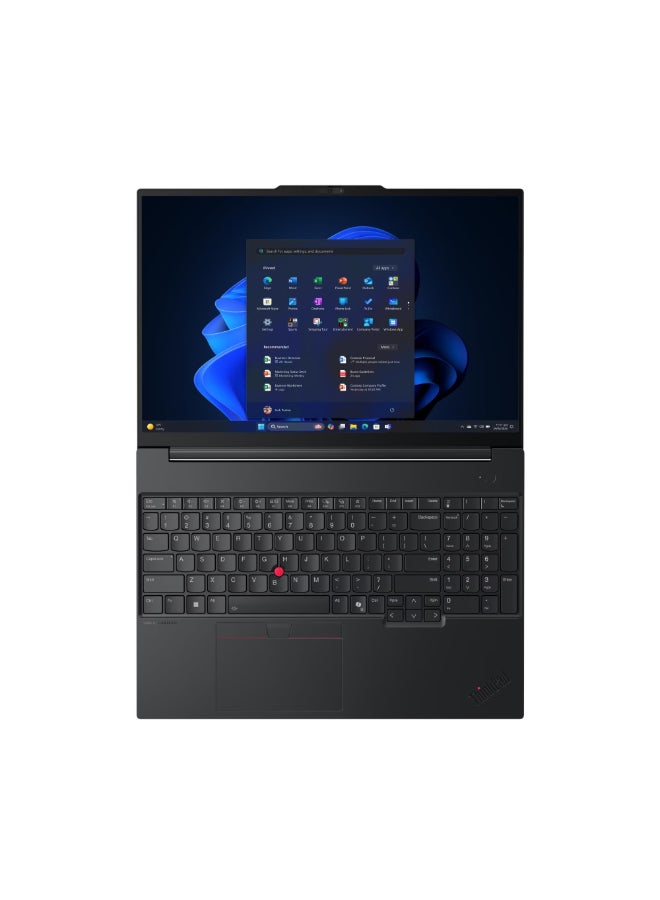لينوفو ThinkPad E16 (Upgraded Version) Laptop With 16 Inch WUXGA(1920X1200) Display,Core Ultra 7-255H Processor/32GB DDR5 RAM/1TB SSD/Intel lris Xe Graphics/Windows 11 Home/ English/Arabic Black - Image 4