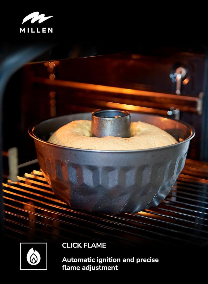 ميلين فرن غاز مدمج ميلين 90 سم، 120 لتر - ضمان 3 سنوات، زجاج ثلاثي الطبقات مع زجاج داخلي منخفض الانبعاثات - Image 4