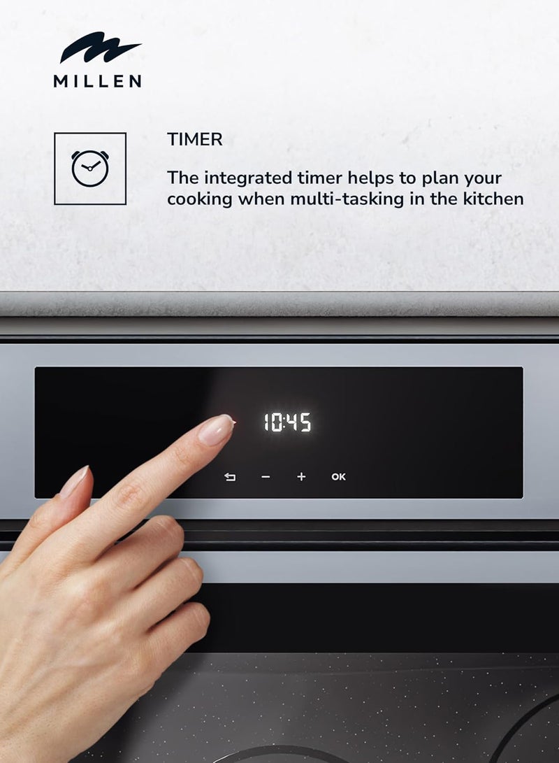 ميلين فرن غاز مدمج ميلين 90 سم، 120 لتر - ضمان 3 سنوات، زجاج ثلاثي الطبقات مع زجاج داخلي منخفض الانبعاثات - Image 5