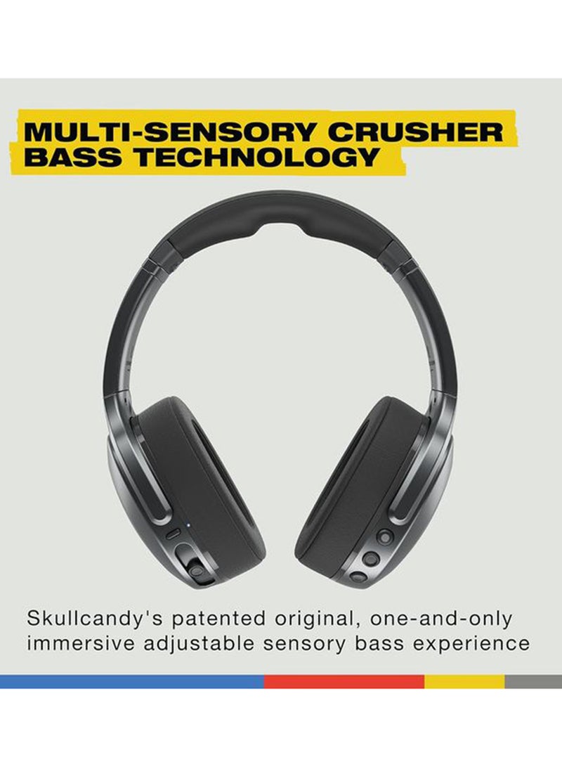 Skullcandy Crusher 540 Active Wireless Bluetooth Headphones with Multi-Sensory Bass, Noise Isolating Over-Ear Fit, Sweat and Water Resistant, 40 Hours Battery, Microphone for iPhone Android Coal - Image 2