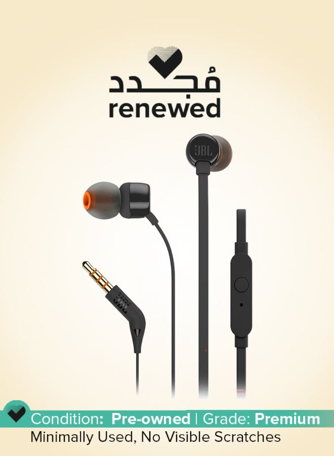 JBL Renewed - Tune 110 Wired In-Ear Headphones Black - Image 1