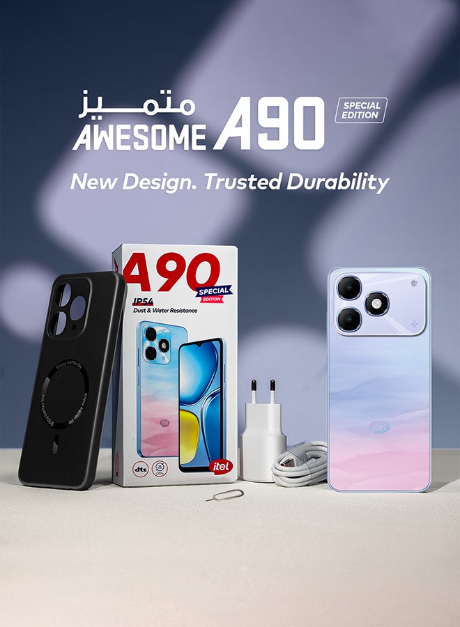 إيتيل A90 إصدار خاص أزرق أروارا 3+5 جيجابايت رام 128 جيجابايت 4G - نسخة الشرق الأوسط - Image 3