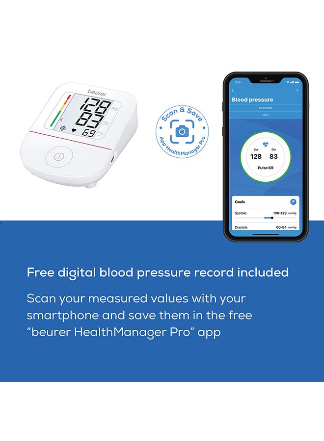 Beurer BM 23 Classic Upper Arm Blood Pressure Monitor – Arrhythmia Detection | Cuff-Fit Guidance | Scan & Save to HealthManager Pro App | Colour Risk Scale - Image 5