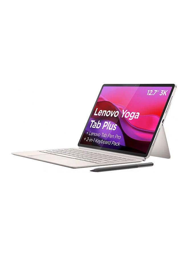 Lenovo Yoga Tab Plus 12.7 Inch 3K Android Tablet, Snapdragon 8 Gen 3 Processor, 16GB RAM, 256GB Storage, Keyboard Stand, Lenovo Tab Pen Pro Included, Seashell - Image 2