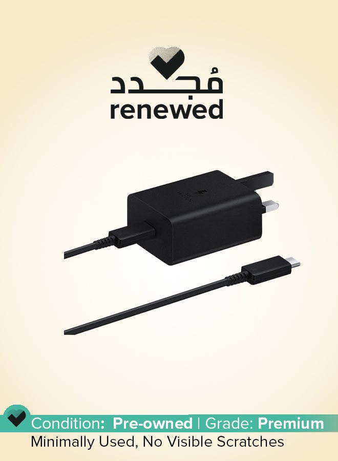 Samsung Renewed - Power Adapter 45W With Cable - Black black - Image 1