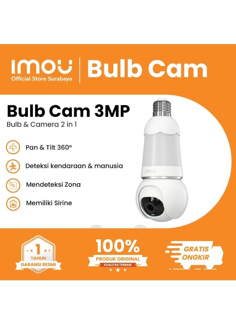 IMOU Bulb Camera 3MP 2K UHD Four Modes Full Color IP Camera Support Human Vehicle Detection Two-way Talk Wifi Surveillance Camera - Image 5