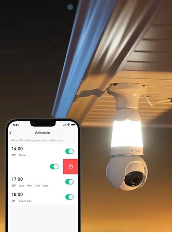IMOU Bulb Camera 3MP 2K UHD Four Modes Full Color IP Camera Support Human Vehicle Detection Two-way Talk Wifi Surveillance Camera - Image 3