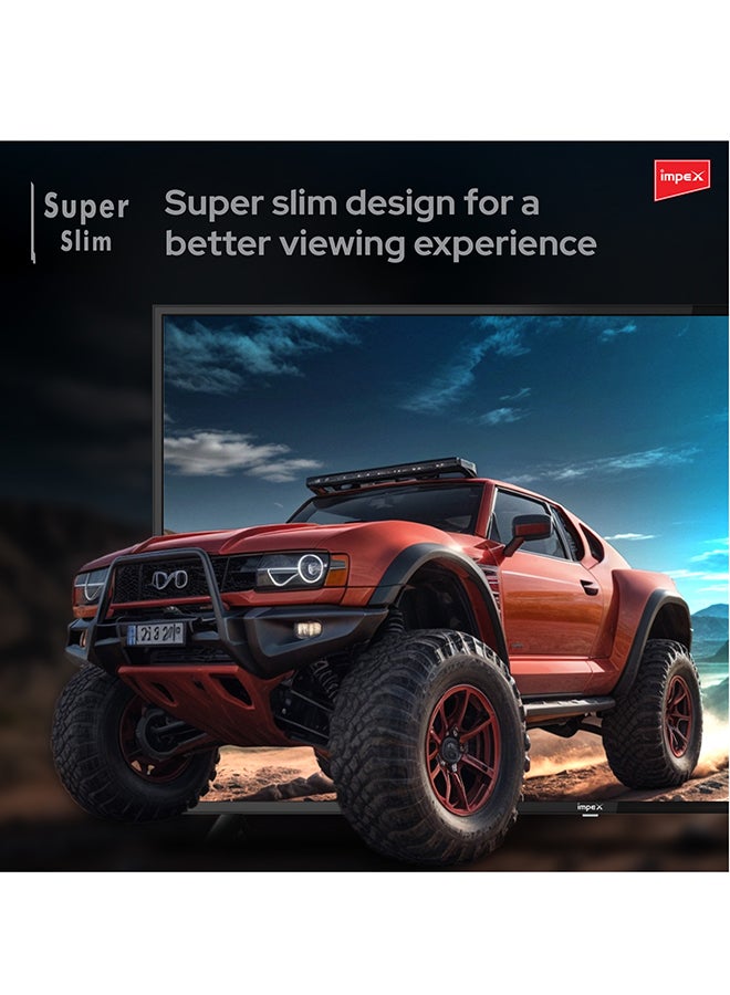 Impex 60-Inch 4K UHD Smart LED TV - Latest Android Version, Quad Core, A+ Panel, Wi-Fi, 3 HDMI, 2 USB, RJ45, DVB-T2, 3840x2160 Resolution, 176° View, Slim Design, 2 Year Warranty - GLORIA 60 UHD SMART Black - Image 4