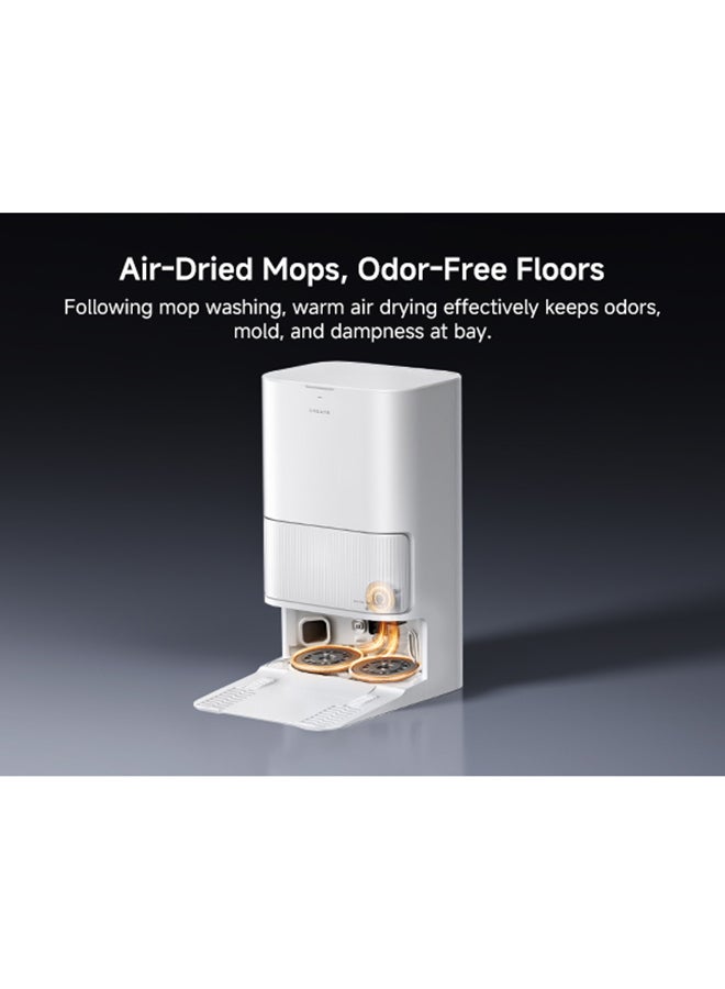 دريم مكنسة روبوت دريمي D20 بلس، شفط 13,000Pa، فرشاة مزدوجة لشعر الحيوانات الأليفة، تفريغ تلقائي للغبار، نظام ملاحة LDS، مكنسة وممسحة 2 في 1، للأرضيات الصلبة والسجاد، بطارية 5,200mAh، تحكم عبر التطبيق والصوت - Image 2