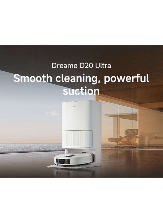 دريم مكنسة روبوت دريمي D20 بلس، شفط 13,000Pa، فرشاة مزدوجة لشعر الحيوانات الأليفة، تفريغ تلقائي للغبار، نظام ملاحة LDS، مكنسة وممسحة 2 في 1، للأرضيات الصلبة والسجاد، بطارية 5,200mAh، تحكم عبر التطبيق والصوت - Image 3